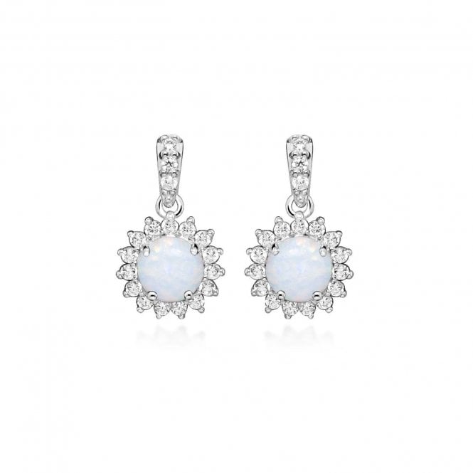 Hope Round Multicoloured Opal Drop Earrings