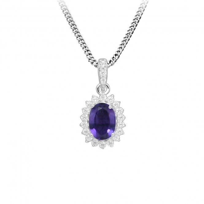 Hope Oval Purple Amethyst Pendant Necklace