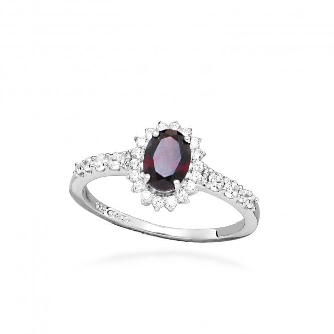 Hope Oval Red Garnet Ring, Size 52