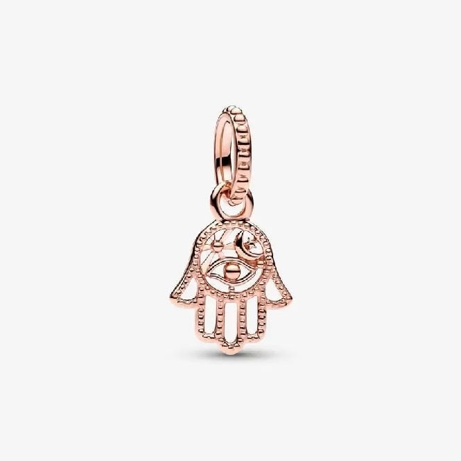 Rose Protective Hamsa Hand Dangle Charms