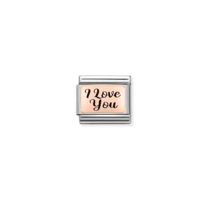Nomination Classic Rose Gold I Love You Message Charm