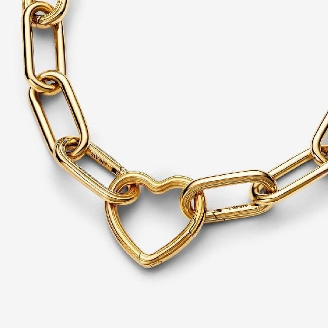 ME Gold Heart Openable Link