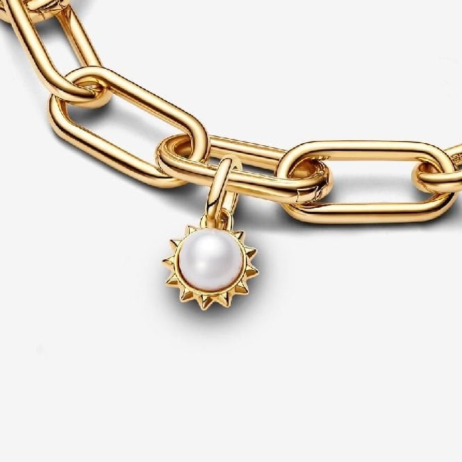 ME Gold Freshwater Pearl Sun Mini Dangle Charms