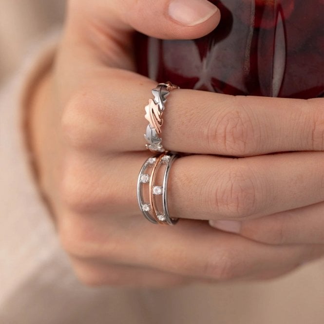 Awyr Y Nos Silver Ring, Size O