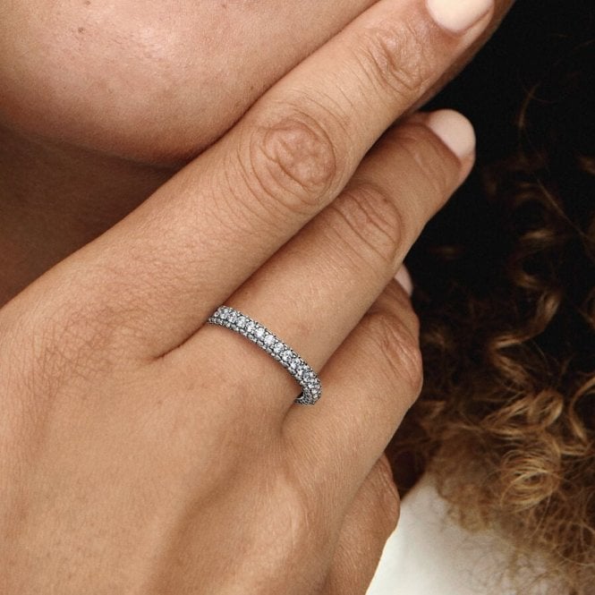 Timeless Pave Single-Row Ring, Size 56