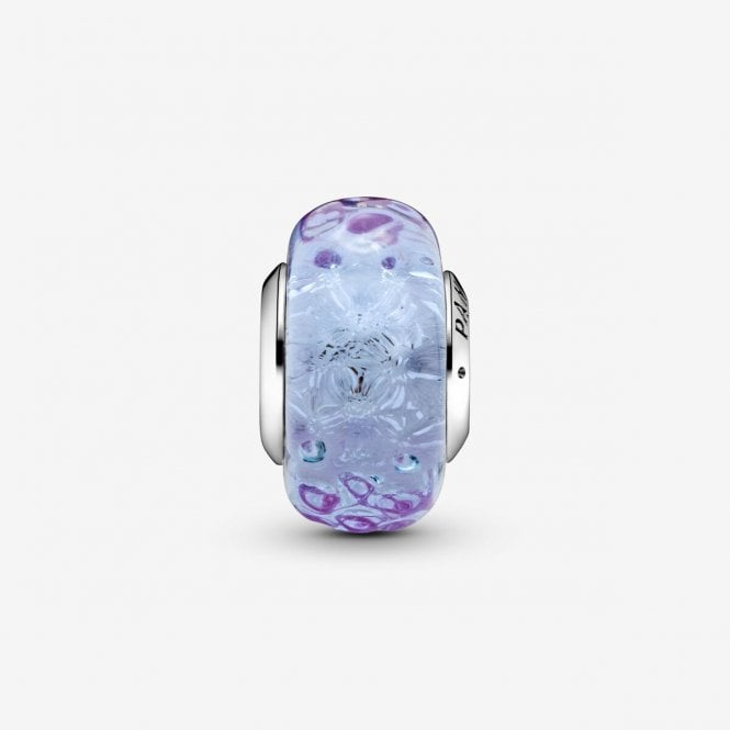 Wavy Lavender Murano Glass Charms
