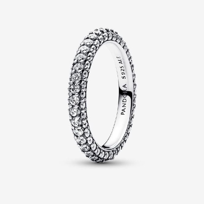 Timeless Pave Single-Row Ring, Size 56