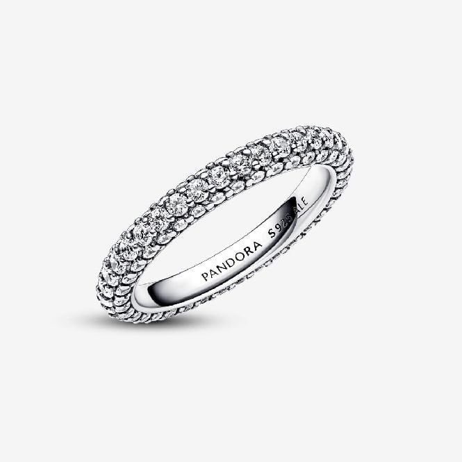 Timeless Pave Single-Row Ring, Size 56