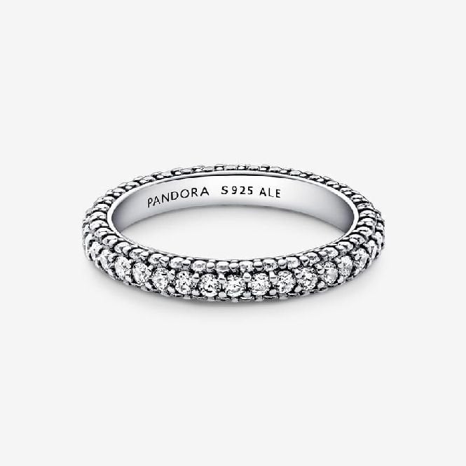 Timeless Pave Single-Row Ring, Size 56