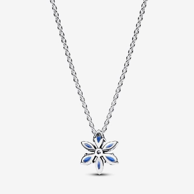 Sparkling Blue Herbarium Cluster Pendant Necklace, 45cm