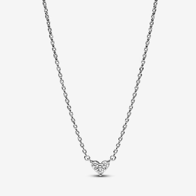 Triple Stone Heart Collier Necklace, 45cm