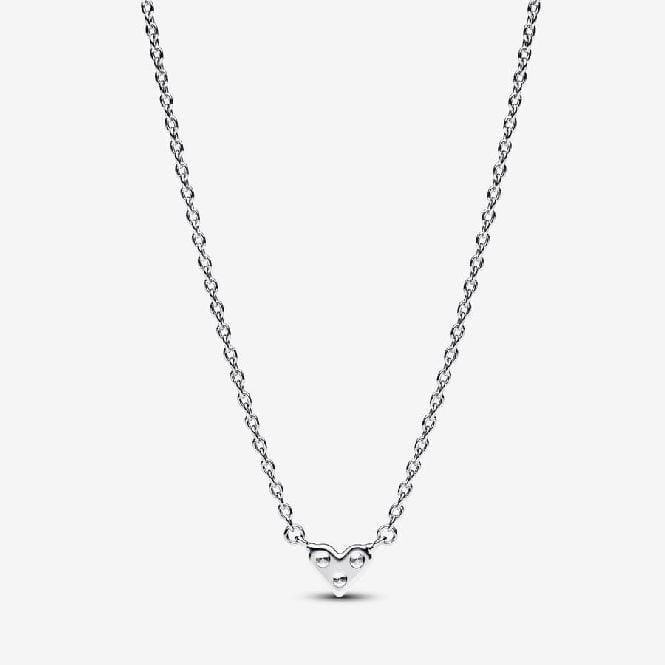 Triple Stone Heart Collier Necklace, 45cm