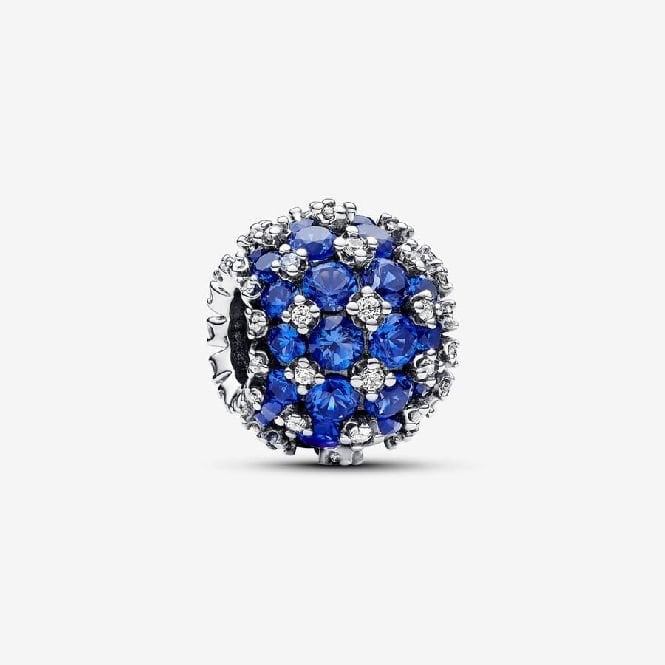 Sparkling Pave Round Blue Charms