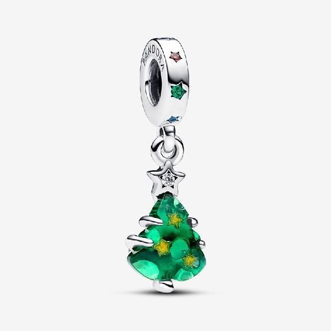 Xanadu Designs Silver Plated Enamel Christmas Tree Charms – Pendants C9909 (2, 5, Or 10 Pieces)