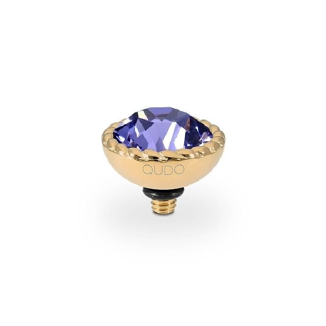 Bocconi Gold and Violet Tanzanite Crystal Ring Gem Top, 11mm