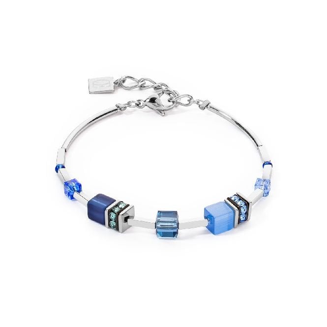 GeoCUBE Iconic Lite Bracelet in Silver & Blue