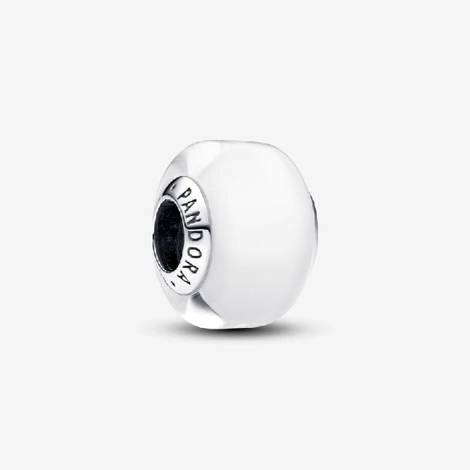 Pandora White Mini Murano Glass Charms