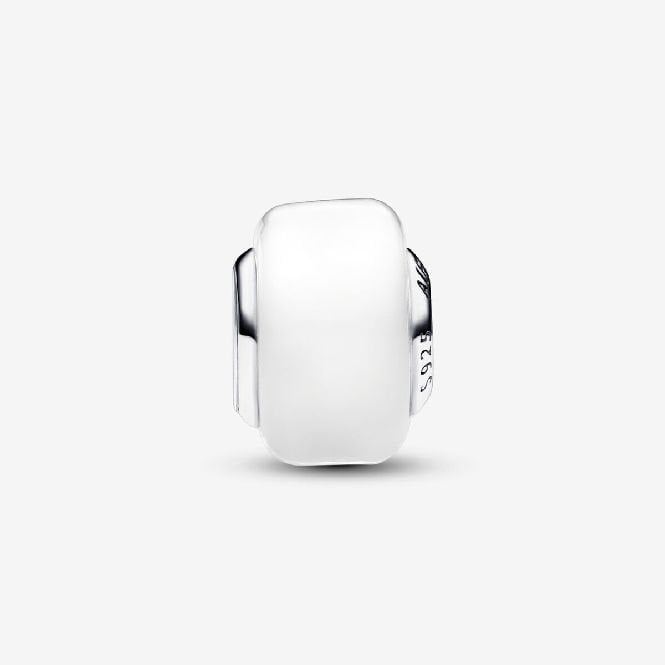 White Mini Murano Glass Charms