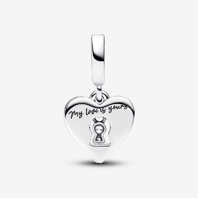 Red Heart & Keyhole Double Dangle Charms