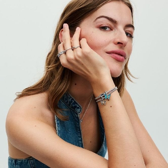 Moments Sliding Magnetic Clasp Snake Chain Bracelet, 19cm