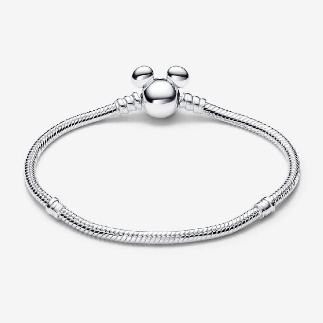 Disney Mickey Mouse Clasp Moments Snake Chain Bracelet, 19cm