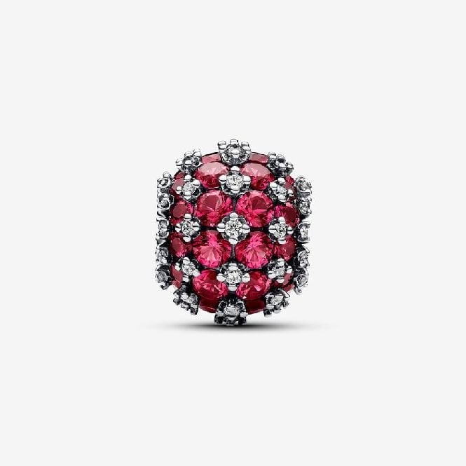Sparkling Pave Round Pink Charms