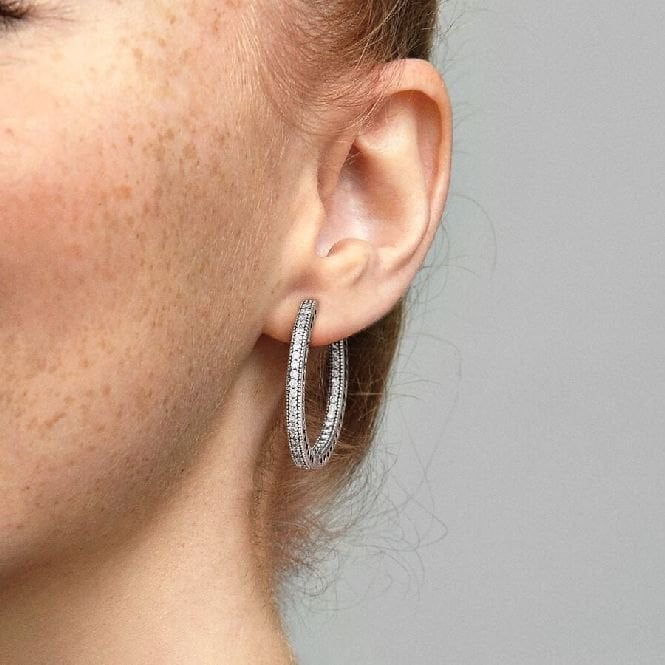 Sparkle & Hearts Hoop Earrings
