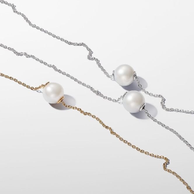Gold Treated Freshwater Cultured Pearl Collier Necklace, 45cm