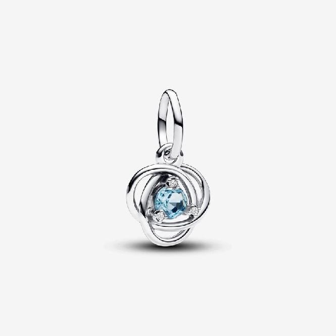March Birthstone Eternity Circle Dangle Charms