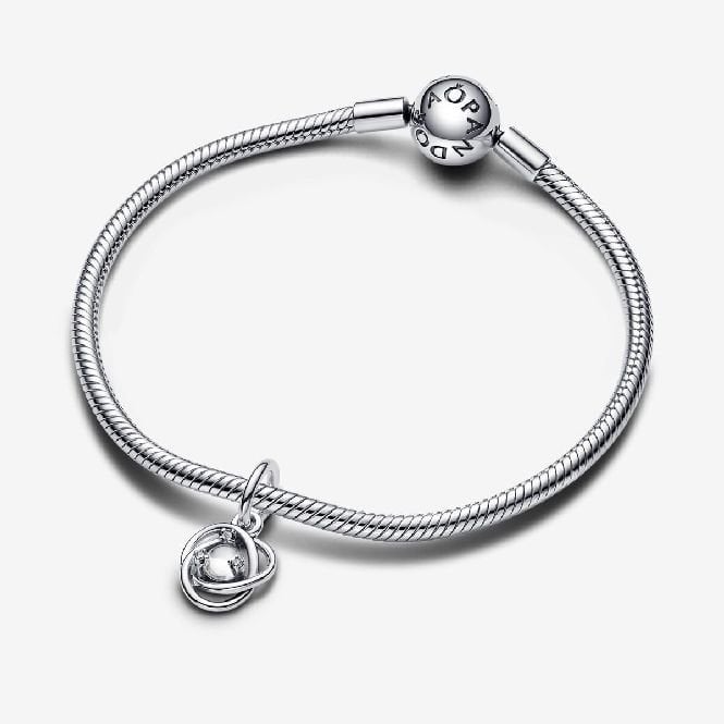 April Birthstone Eternity Circle Dangle Charms