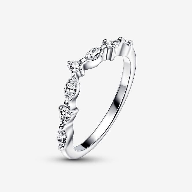 Timeless Wish Sparkling Alternating Ring, Size 54