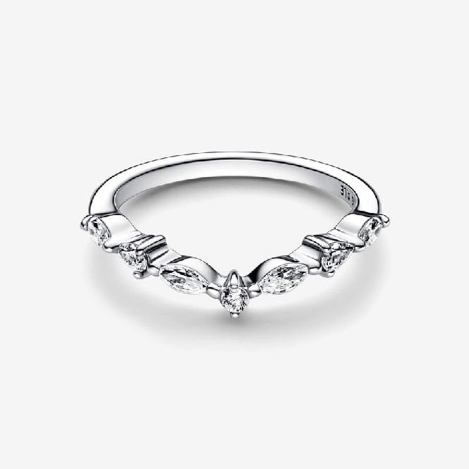 Timeless Wish Sparkling Alternating Ring, Size 54