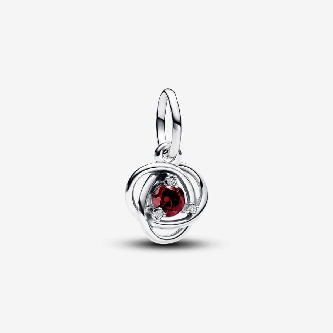 January Birthstone Eternity Circle Dangle Charms