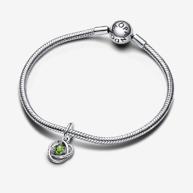 August Birthstone Eternity Circle Dangle Charms