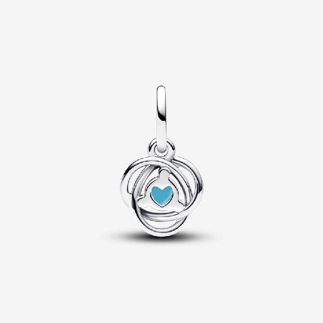 December Birthstone Eternity Circle Dangle Charms