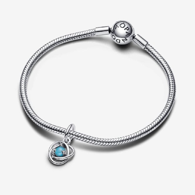 December Birthstone Eternity Circle Dangle Charms