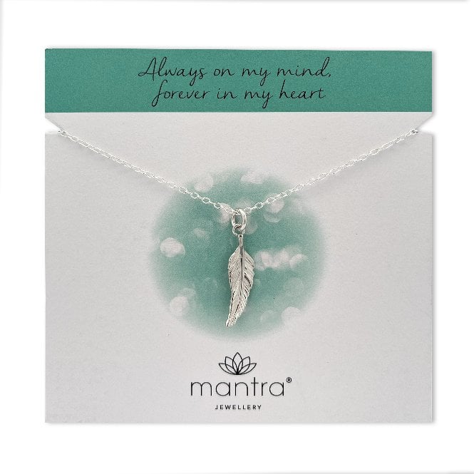 In Memory Of Feather Necklace in Sterling Silver