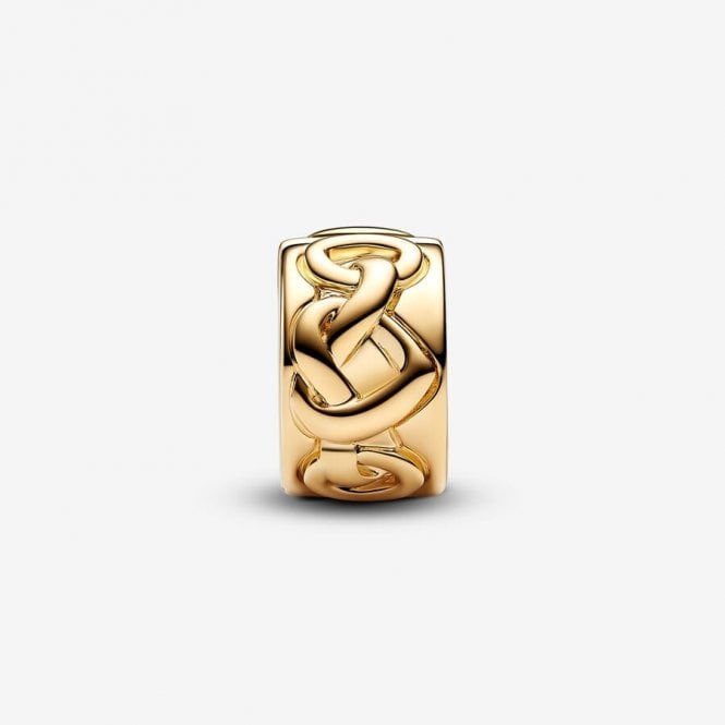 Gold Knotted Hearts Clip Charms