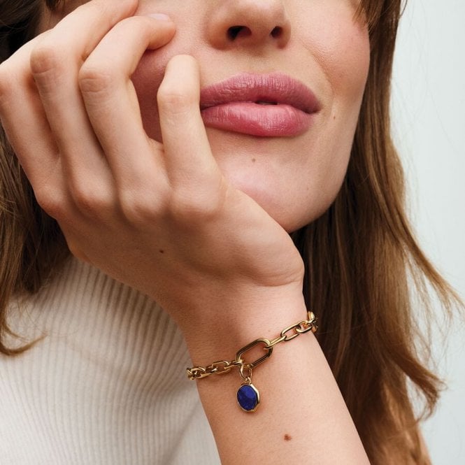 ME Gold Engravable Blue Mini Medallion Charms