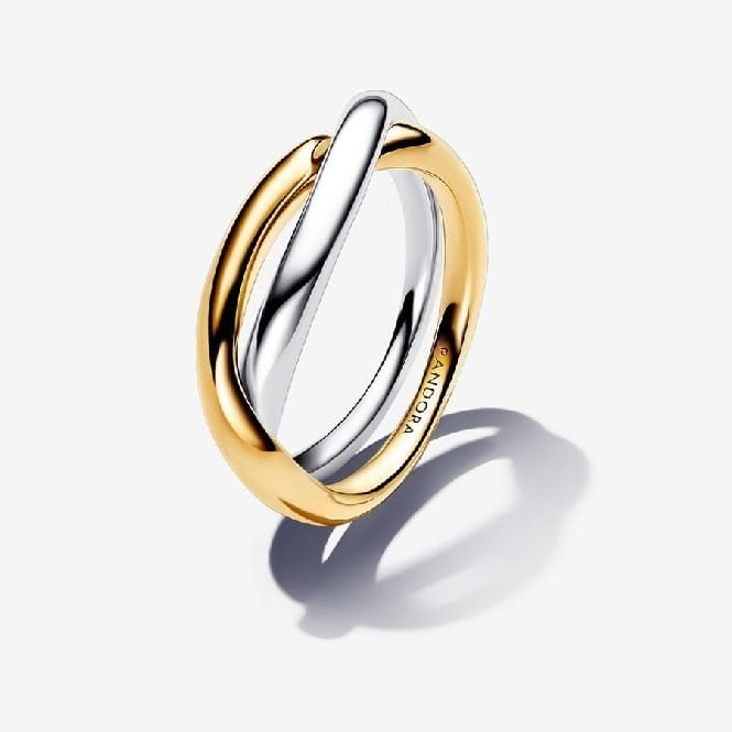 Two-Tone Entwined Bands Ring, Size 52