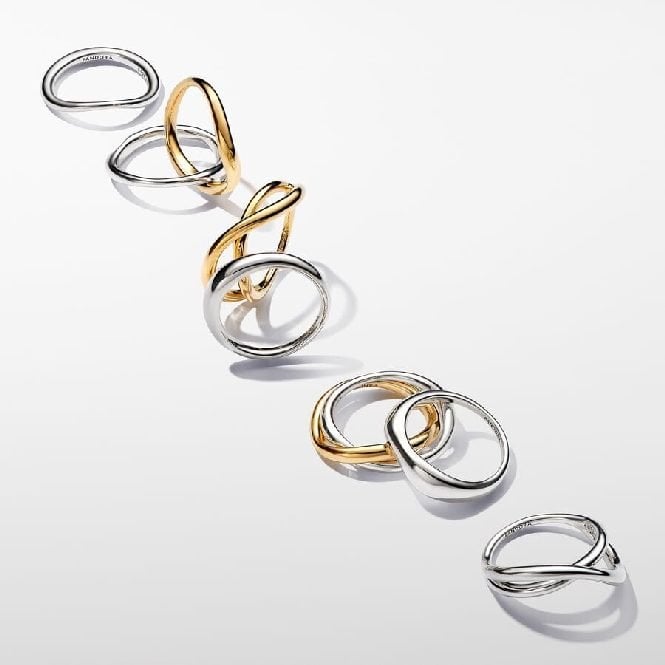 Organically Shaped Stacking Rings, Size 56