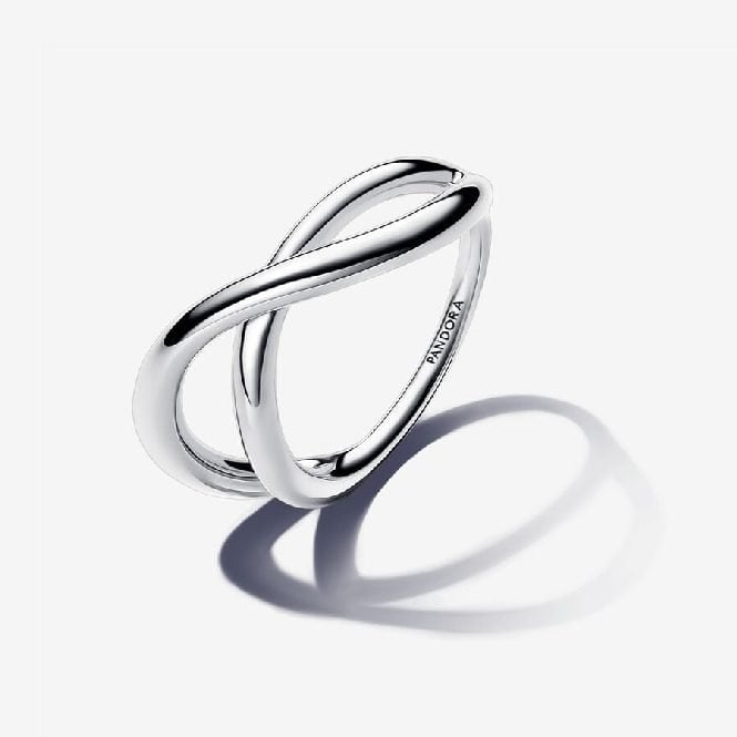 Organically Shaped Infinity Ring, Size 56