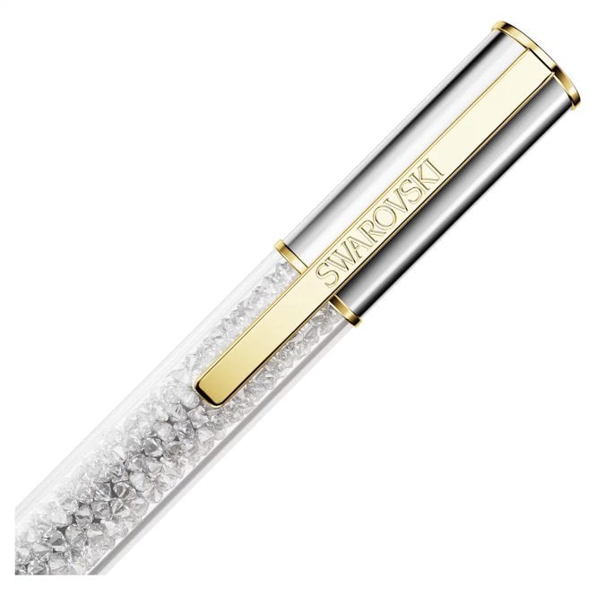 Crystalline Lustre Ballpoint Pen in Silver with Mixed Finish