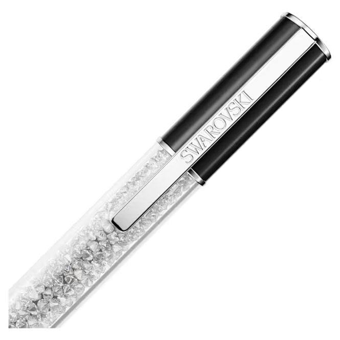 Crystalline Lustre Ballpoint Pen in Black with Rhodium Finish