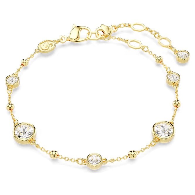 Imber Bracelet with Scattered Round-Cut White Crystal in Gold