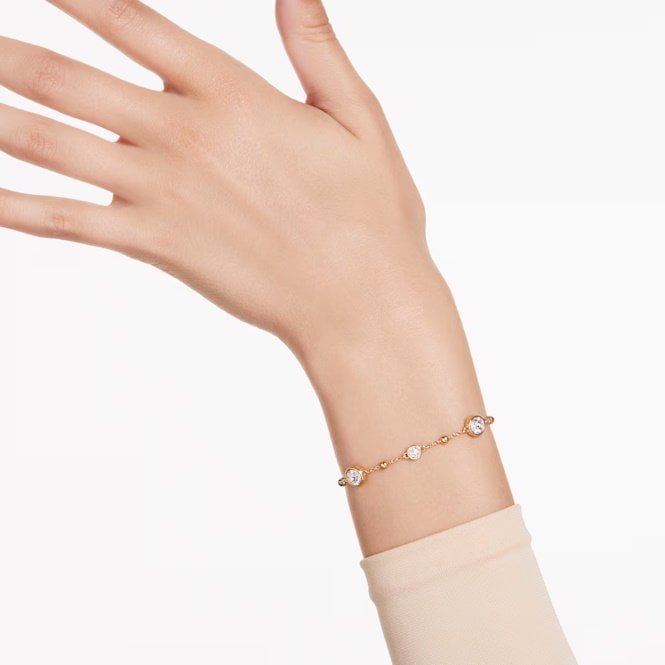 Imber Bracelet with Scattered Round-Cut White Crystal in Gold