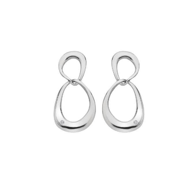 Silver Sleek Drop Earrings