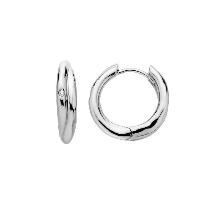 Silver Aura Hoop Earrings