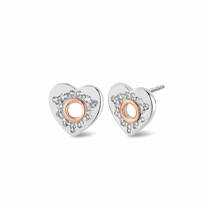 Cariad Sparkle Silver Stud Earrings