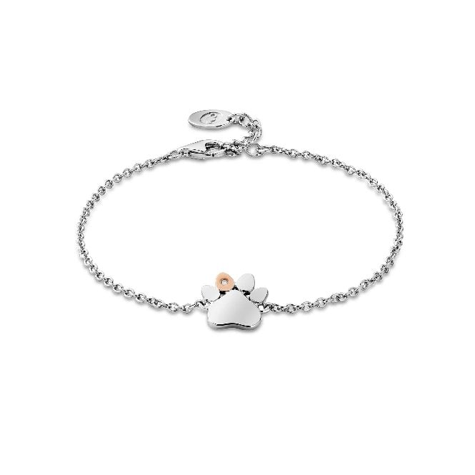 Paw Prints Silver Single-Paw Bracelet